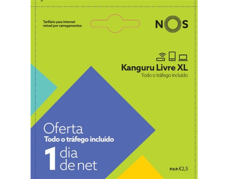 Cartão Pré Pago Nos Kanguru Xl Livre