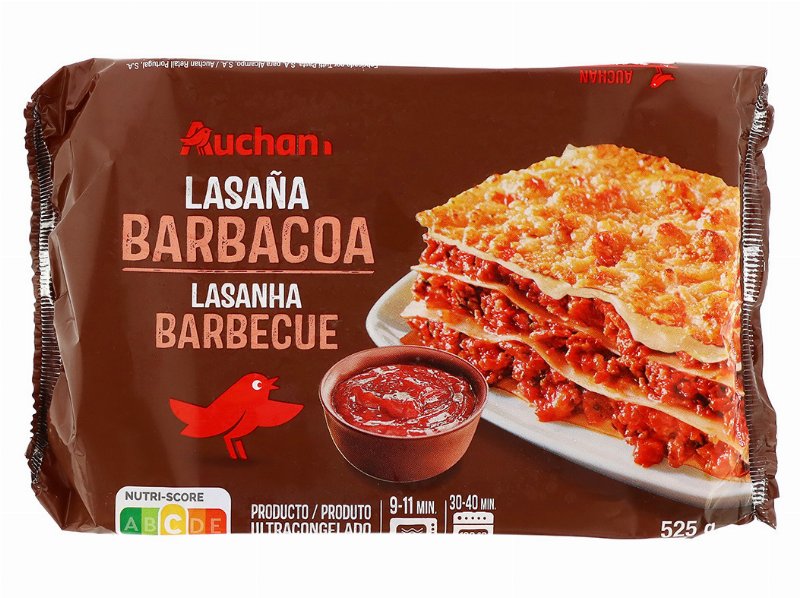 Lasanha Barbecue Auchan Ultracongelada 525 g