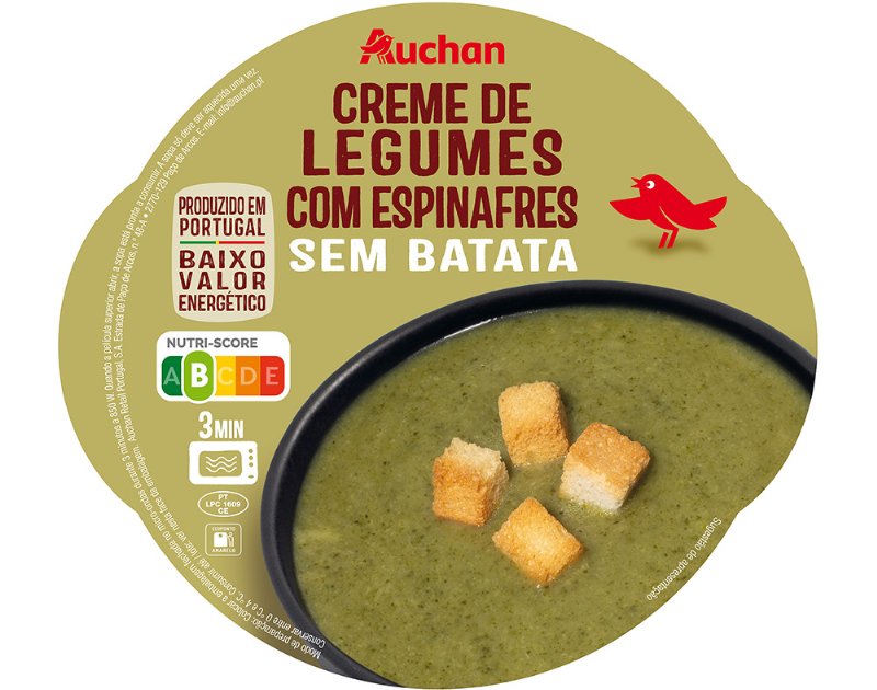 Creme De Legumes Com Espinafres Auchan 800 g