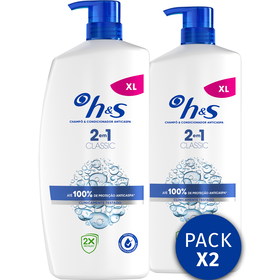 Champô Anticaspa Classic 2 Em 1 H&S 2 X 800 ml