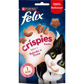 Snack Para Gato Adulto Crispies Salmão E Truta Purina Felix 45 g