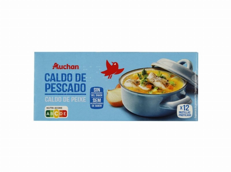 Caldo Auchan Peixe 12Un 120 g