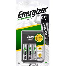 Carregador De Pilhas Usb Aa 1300Mah + 4 Pilhas Energizer 1 Un