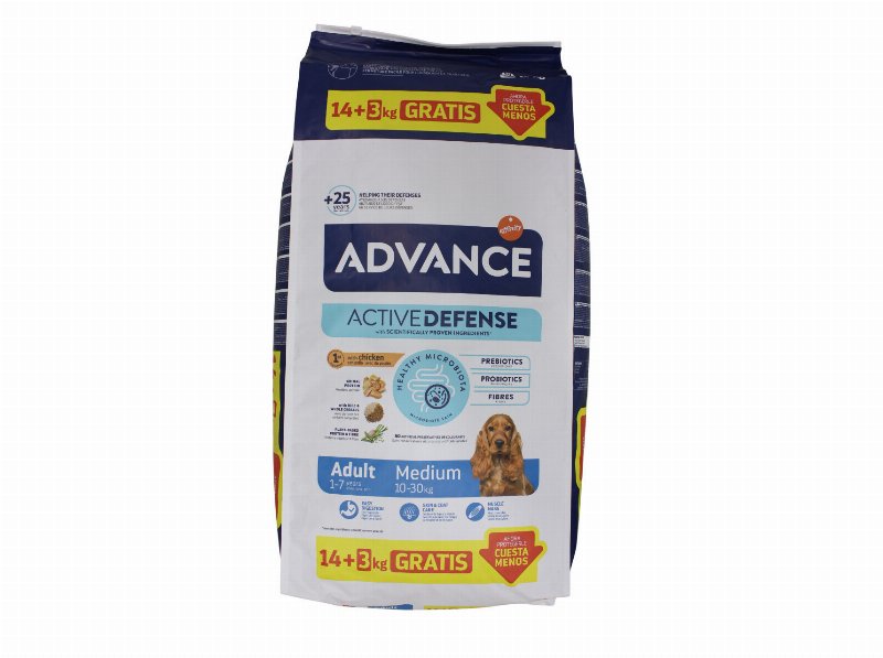 Ração Para Cão Medium Adult Advance Frango 14+3 kg