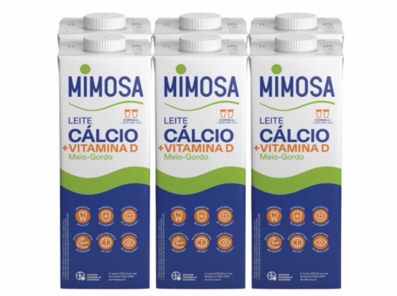 Leite Mimosa Uht Meio Gordo Bem Especial Cálcio 6X1 l