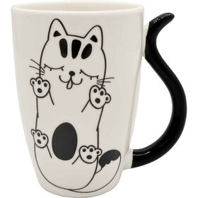 Caneca 380 ml Gato Cauda Bola Kasa