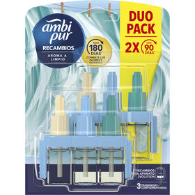 Ambientador Recarga Elétrico 3Volution Limpo E Fresco Ambipur 2 X 2 Un