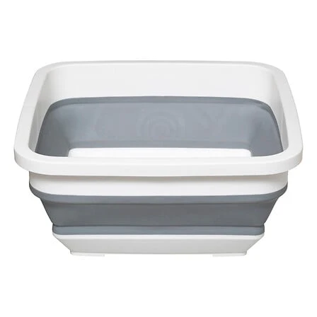 Hkh Bacia Retrátil Quadrada Branco/Cinza 8 l