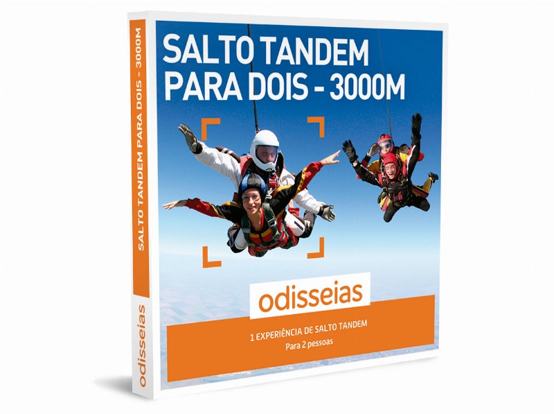 Pack Odisseias Salto Tandem A 3.000 Metros Para Duas Pessoas