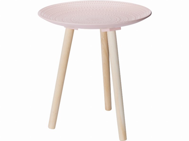 Mesa Apoio Rosa 40X40X41Cm