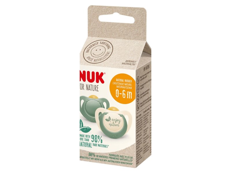 Chupeta Nuk For Nature Sil Verde 2U 6-18M