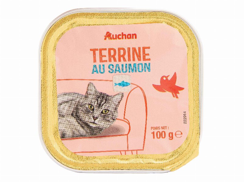 Comida Húmida Para Gato Auchan Terrina Rico Em Salmão 100 g
