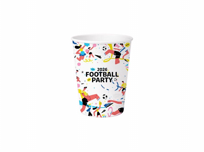 Copos Descartaveis Football Party Cartão 350 ml 6 Unidades