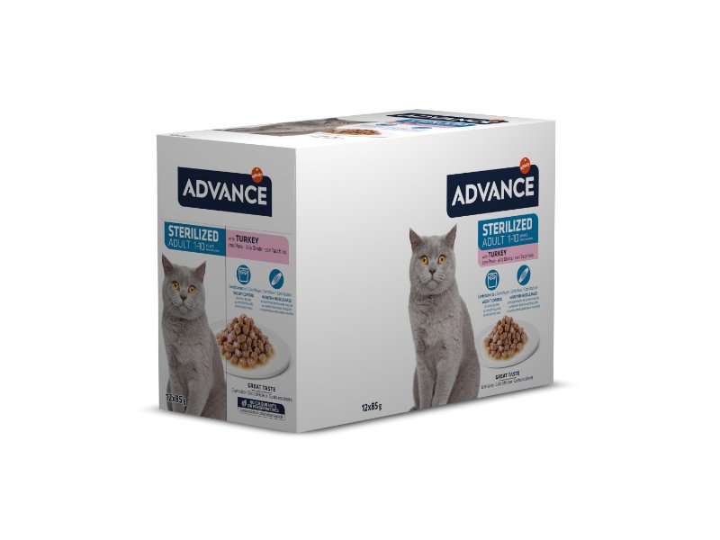 Comida Húmida Gato Advance Esterilizado Peru 12X85 g