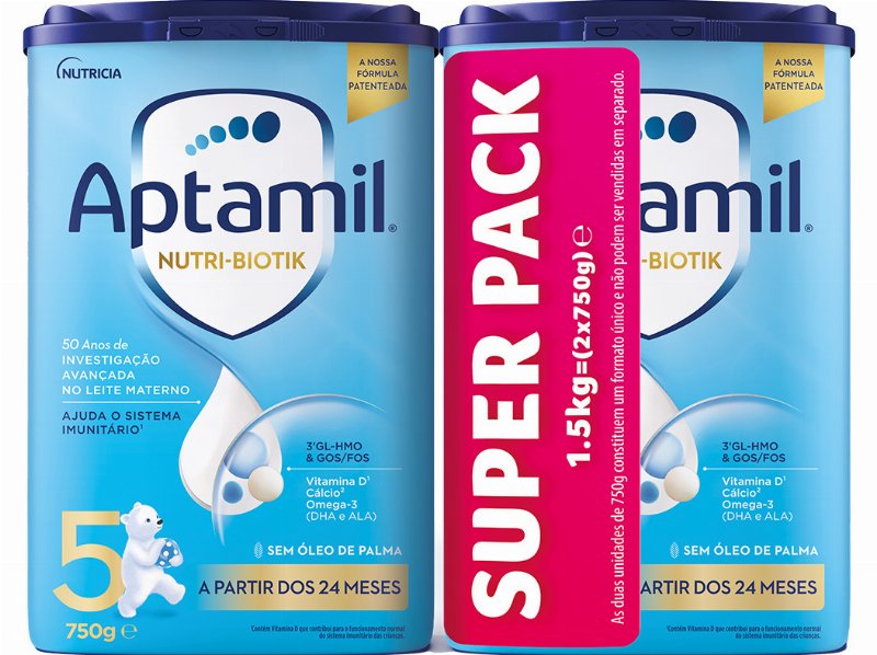 Leite Aptamil 5 Pack Poupança 2X 750 g
