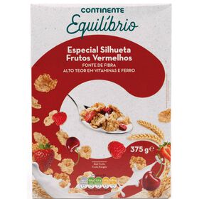 Cereais Especial Silhueta Frutos Vermelhos Continente Equilíbrio 375 gr