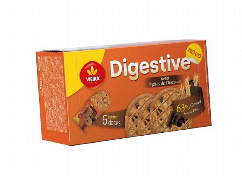 Bolacha Degestiva Vieira Aveia E Chocolate 6X45 g