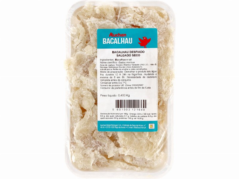 Bacalhau Auchan Desfiado 400 g