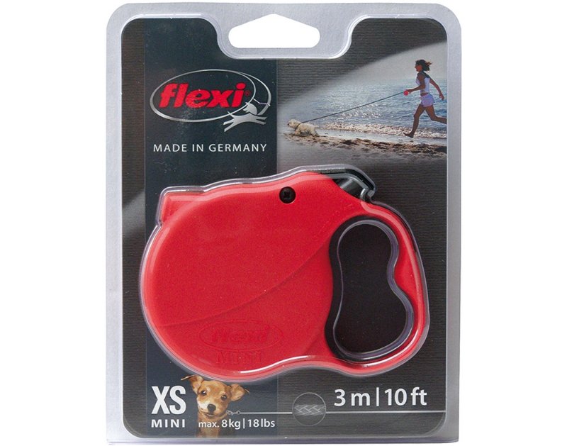 Trela Para Cão E Gato Mini Extensível Flexi Tamanho Xs 3M