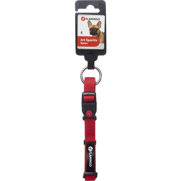 Coleira Nylon Art Sportiv Plus Para Cão Vermelha 30-45 Cm 1 unidade