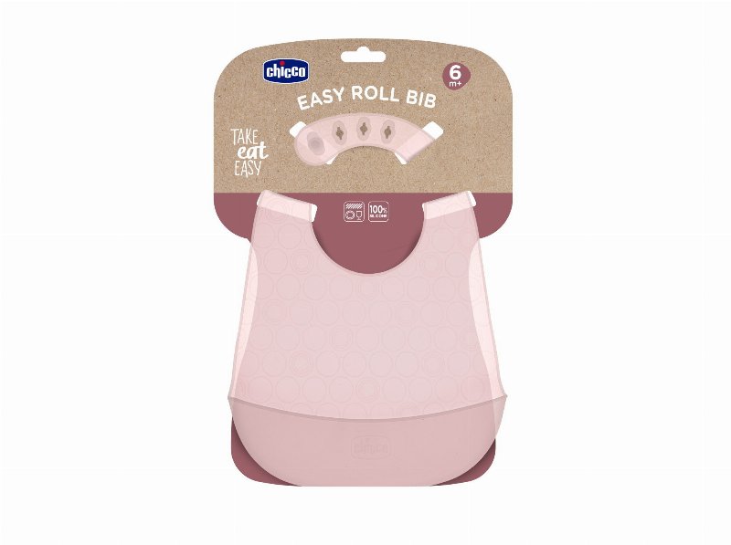 Babete Chicco Silicone 6M+ Rosa