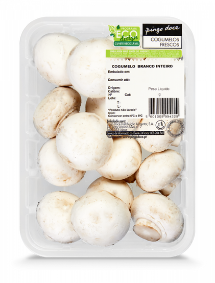 Cogumelos Brancos Inteiros Embalados Pingo Doce 0.3Kg