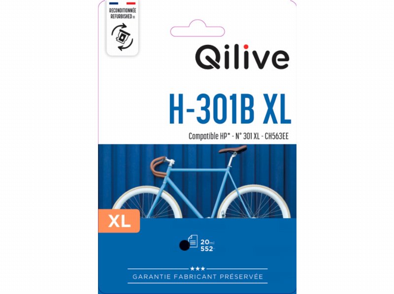 Tinteiro Qilive Compatível Hp 301Xl Preto