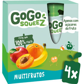 Pack  Saquetas De Fruta Multifrutos +3A Gogo Squeez 4 X 90 gr
