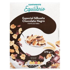 Cereais Especial Silhueta Com Chocolate Negro Continente Equilíbrio 375 gr