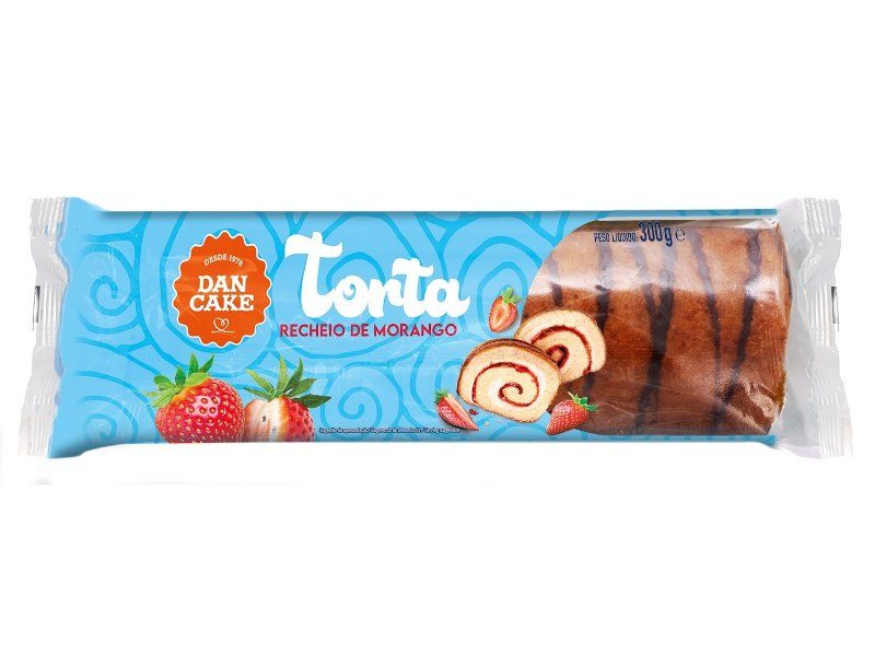 Torta Dancake Com Recheio De Morango 300 g