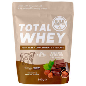 Total Whey Chocolate E Avelã Gold Nutrition 260 gr