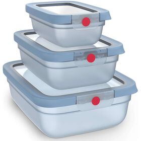 Conjunto De 3 Caixas Herméticas One Click Fresh Tefal