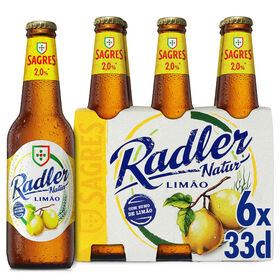 Cerveja Com Álcool Sumo Natural Limão Radler Sagres 6 X 33 cl