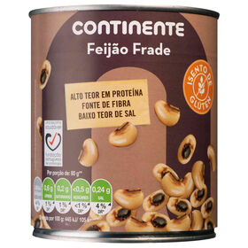 Feijão Frade Cozido Continente 830 gr (Peso Escorrido 520 gr)