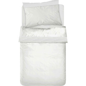 Conjunto Lençóis Algodão Percal Branco Nervuras Kasa