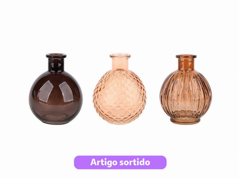 Jarra Vidro Actuel Forma Bola 8.8X10.3Cm Cores Sortidas
