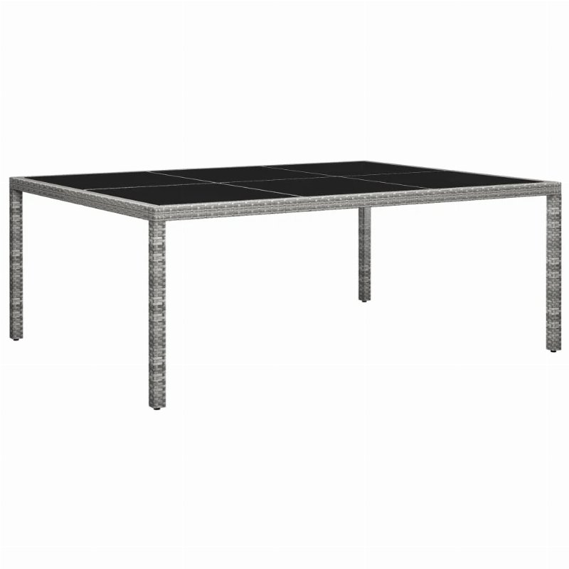 Hkh Mesa De Jantar P/ Exterior 200X150X74 Cm Vime Pe - Cinzento