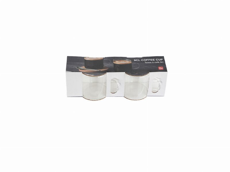 Conjunto De 2 Chávenas Café Vidro 9 cl