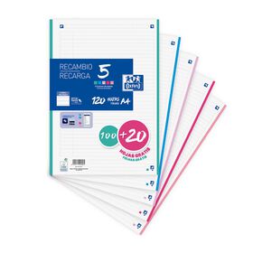 Recarga Papel A4 Pautado Oxford