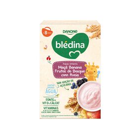 Papa Infantil Farinha Láctea Maçã, Banana E Frutos Do Bosque Com Aveia +8M Blédina 200 gr