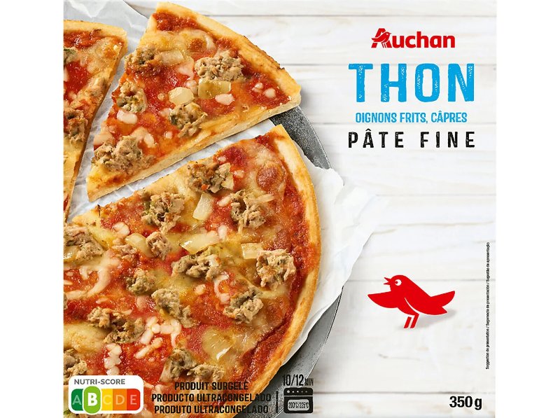 Pizza Auchan Massa Fina Atum 350 g