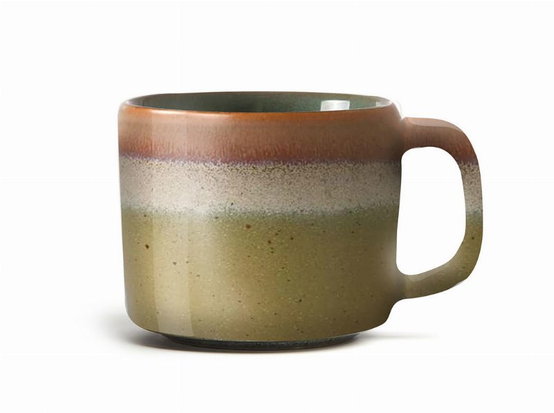 Caneca Grés Actuel Verde 13X9X7Cm 35 cl