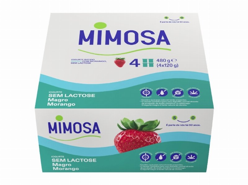 Iogurte Mimosa Sem Lactose Magro Morango 4X125 g