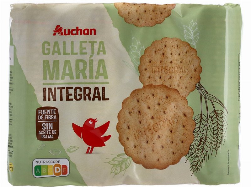Bolacha Auchan Maria Integral Pack 4X200 g