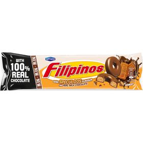 Bolachas Com Cobertura Chocolate Leite E Recheio Speculoos Filipinos 118 gr