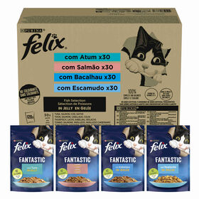 Comida Húmida Para Gato Adulto Fantastic Purina Felix 120 X 85 g