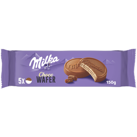 Bolachas Wafers De Chocolate De Leite Milka 150 gr (5 Un)