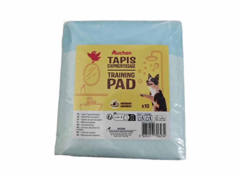 Tapete Absorvente Auchan 45X60Cm 10 Unidades