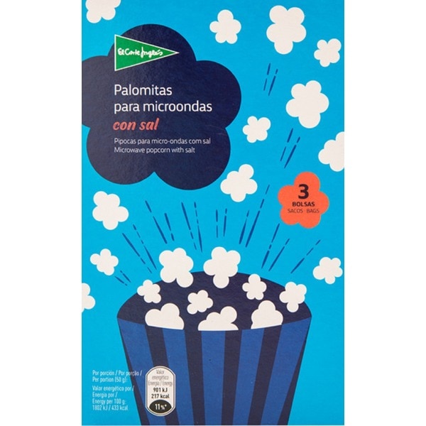 Pipocas Com Sal Para Micro-Ondas Pack 3 300 g