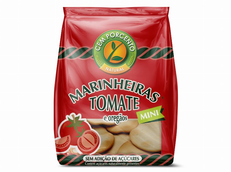 Bolachas Cem Porcento Mini Marinheiras Tomate 50 g